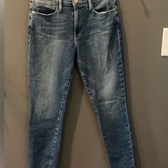 Frame Le High Skinny 28 waist distressed jeans great condition - Picture 2 of 13